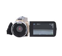 Pyhodi Videocamera 1080P, Videocamera 30MP Zoom Digitale 18X, LCD IPS da 3,0 Pollici con Visione Notturna a Infrarossi, Rotazione di 270 Gradi, Supporta Webcam, Funzione di Pausa, (GOLD)