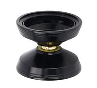 Pyhodi Yoyo Professionle Non Responsabile, Yo Yo in Lega di Aluminio con Guanto e 3 Corde Yoyo per Bambini Principi, Cuscinetto a Sfera Sostitutiva Non Reatttivo per Competizione di (Black)