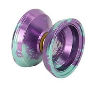 Pyhodi Yoyo Professionle Non Responsabile, Yo Yo in Lega di Aluminio con Guanto e 3 Corde Yoyo per Bambini Principi, Cuscinetto a Sfera Sostitutiva Non Reatttivo per Competizione di (Green)