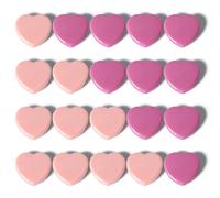 PYJLBX Calamite Frigorifero, 20 Pezzi Magneti Calamite Potenti Piccole a Cuore Rosa, Mini Calamita Potente Calamite per Lavagna Magnetica, Magneti Frigo Magnete per Frigo, Ufficio, Scuola, Casa, Note