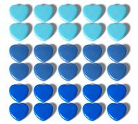 PYJLBX Calamite Frigorifero - 30 Pezzi Cuore Blu Calamite Potenti, Mini Calamite Piccole, Magnete Potente Calamita Frigo Magneti per Lavagna Magnetica Decorative, per Ufficio Scuola Cucina Calendario
