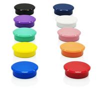 PYJLBX Calamite Potenti Calamite Frigorifero,10 Pezzi Magneti Calamite Piccole Calamita Colorati Magnete Potente Rotonde, Calamite per Lavagna Magnetica, per Frigo, Lavagne, Calendari (10 Colori)