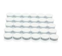 PYJLBX Calamite Potenti Calamite Frigorifero, 30 Pezzi Calamite Piccole, Calamita Potente Calamite per Lavagna Magnetica, Magneti Frigo Magnete Piccoli Rotonde, per Frigo, Lavagne Bianca,Foto (Bianco)