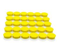 PYJLBX Calamite Potenti Calamite Frigorifero, 30 Pezzi Calamite Piccole, Calamita Potente Calamite per Lavagna Magnetica, Magneti Frigo Magnete Piccoli Rotonde, per Frigo, Lavagne Bianca,Foto (Giallo)