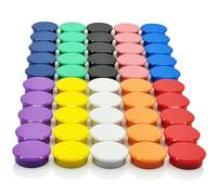 PYJLBX Calamite Potenti Calamite Frigorifero,50 Pezzi Magneti Calamite Piccole Calamita Colorati Magnete Potente Rotonde, Calamite per Lavagna Magnetica, per Frigo, Lavagne, Calendari (10 Colori)