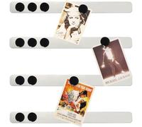 PYJLBX Lavagna Magnetica da Parete, Bacheca Magnetica Porta Calamite, Strisce Magnetiche Autoadesive, 10 Calamite Nero, Ufficio, Casa, Scuola