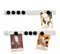 PYJLBX Lavagna Magnetica da Parete con 10 Calamite Nero, Bacheca Porta Strisce Autoadesivo, per Ufficio, Casa, Scuola, 2 Pezzi