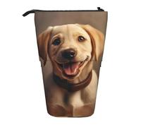 Pyjwyfmy Astuccio portamatite telescopico con stampa di cane labrador, portapenne portatile, per studio o ufficio