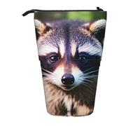 Pyjwyfmy Astuccio portamatite telescopico con stampa di un piccolo procione, portapenne portatile per studio o ufficio