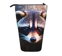 Pyjwyfmy Astuccio portamatite telescopico con stampa di un piccolo procione, portapenne portatile per studio o ufficio