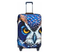 Pyjwyfmy Blue Owl Print - Copertura per valigia, da viaggio, elastica, per valigie (taglie S/M/L/XL), bianco, X-Large