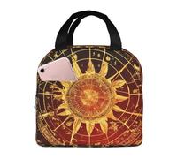 Pyjwyfmy Borsa di pranzo isolata della stampa del secolo del bronzo dell'orologio degli ingranaggi, scatola di pranzo leggera con il di alluminio spesso per unisex