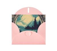 Pyjwyfmy Set di biglietti di auguri con scritta in lingua inglese "Not All Who Wander Are Lost", biglietti di auguri con buste e buste vuote, con stampa perlacea