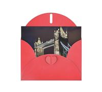 Pyjwyfmy Set di biglietti di auguri con stampa del Tower Bridge in Londra, con buste e biglietti di ringraziamento