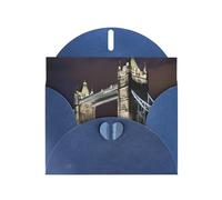 Pyjwyfmy Set di biglietti di auguri con stampa del Tower Bridge in Londra, con buste e biglietti di ringraziamento