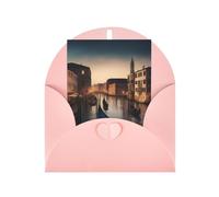 Pyjwyfmy Set di biglietti di auguri e buste con stampa di Venezia Notte di Venezia, 10,2 x 15,2 cm