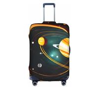 Pyjwyfmy Solar System Jupiter Saturn Print - Copertura per valigia da viaggio con elastico (taglie S/M/L/XL), bianco, X-Large