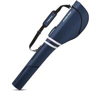 PYKES PEAK Custodia per mazze da golf, design compatto e pieghevole, adatta fino a 10 mazze, compatibile con 120 cm, 3 tasche, perfetta per pratica nel campo guida, colore blu navy