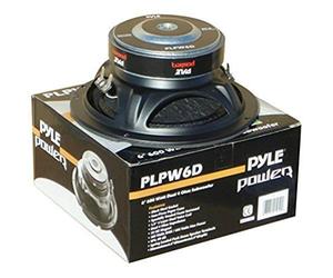Pyle 1 PLPW6D subwoofer 16,5 cm 6,5" da 300 watt rms 600 watt max doppia bobina da 4+4 ohm dvc dual voice coil per cofano bagagliaio auto, 1 pezzo