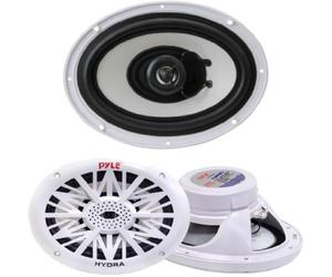 Pyle 2 PLMR692 casse impermeabili per interno o esterno piscina barca hotel pub bar bianche 6" x 9" 15,00 x 23,00 cm 260 watt rms 520 watt max, a coppia