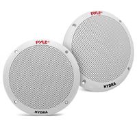 Pyle Altoparlante Marino Dual 6,5" - Sistema Stereo Esterno 2 Vie Impermeabile 400W, Cono Polipropilene Surround Gomma Butilica - 1 Coppia (Bianco)