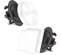 Pyle Altoparlanti Casse Audio da Incasso 13,33 Centimetri, Coppia, Speaker a 2 Vie con Tweeter 1,27 Centimetri, 80Hz-20kHz, 150 Watt, 8 Ohm, Bianchi