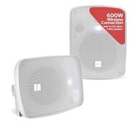 Pyle Altoparlanti da Esterno, Cassa Bluetooth Impermeabile 600W, Speaker Stereo 2 Vie a Gamma Completa, da Parete o Soffitto, per Casa, Barca, Terrazza o Piscina