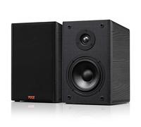 Pyle Altoparlanti da scaffale da 16,5 cm, coppia di altoparlanti da scaffale cablati con staffe per montaggio a parete, home theater HiFi a 2 vie con cono di carta, tweeter a cupola morbida, design