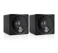 Pyle Altoparlanti da Scaffale Mini Cubo 10 Centimetri, Driver in Carta, Speaker 200 Watt, Impedenza 8 Ohm, Schermatura Video, Casse Audio per Home Theater, 1 Coppia