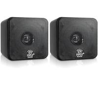 Pyle Altoparlanti da Scaffale Mini Cubo 10 Centimetri, Driver in Carta, Speaker 200 Watt, Impedenza 8 Ohm, Schermatura Video, Casse Audio per Home Theater, 1 Coppia