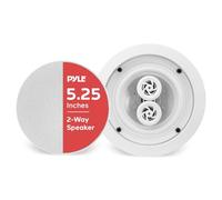 Pyle Altoparlanti da soffitto da 13,25 cm - Sistema di altoparlanti woofer a 2 vie resistente alle intemperie con design a filo w/65Hz-22kHz risposta in frequenza 200 Watt di picco e modello per una