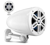 Pyle Altoparlanti impermeabili da fuoristrada da 13,25 cm, sistema audio da 180 W a 2 vie con staffa girevole a 360°, stereo audio esterno completo per moto, ATV, Jeep, barca, include staffa (bianco)