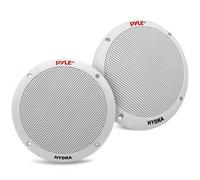 Pyle Altoparlante Marino Dual 6,5" - Sistema Stereo Esterno 2 Vie Impermeabile 400W, Cono Polipropilene Surround Gomma Butilica - 1 Coppia (Bianco)