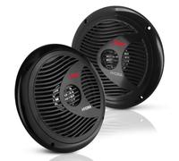 Pyle Doppio altoparlante marino da 16,5 cm | Altoparlanti stereo impermeabili a 2 vie per esterni | Potenza 400 Watt, cono in polipropilene, surround in gomma butilica - 1 coppia - PLMR605B (nero)