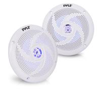 Pyle Altoparlanti marini - Altoparlanti impermeabili a 2 vie - Altoparlanti esterni resistenti alle intemperie - Altoparlanti per barche - Sistema audio stereo con illuminazione a LED - 180 Watt - 1