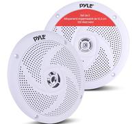 Pyle Altoparlanti Marini, Casse Audio 10 Centimetri, Speaker a 2 Vie Impermeabili e Resistenti alle Intemperie con Potenza di 100 Watt e Design Sottile, 1 Paio, Bianco