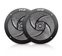 Pyle Altoparlanti Marini, Casse Audio Impermeabili 10 Centimetri, Speaker a 2 Vie con 100 Watt di Potenza e Design a Profilo Basso, 1 Coppia, Nero