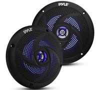 Pyle Altoparlanti Marini Impermeabili 16,5 cm, Casse Audio Slim a Basso Profilo per Torre Wakeboard, con LED, 240 Watt, Speaker Neri