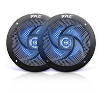 Pyle Altoparlanti Marini Impermeabili 16,5 cm, Casse Audio Slim a Basso Profilo per Torre Wakeboard, con LED, 240 Watt, Speaker Neri