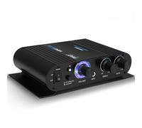 Pyle Amplificatore Audio Stereo 90W, 4-8Ω, Bluetooth Mini Compatto per Studio, Ingressi da 3,5 mm e 6,35 mm, Controlli Rotativi, 4 Terminali
