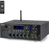 Pyle Amplificatore Audio Stereo Bluetooth, 300 Watt, Doppio Canale, MP3, USB, SD