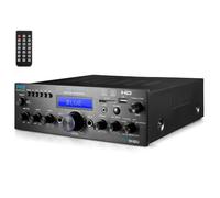 Pyle Amplificatore Audio Stereo Bluetooth Wireless per Casa, Amplificatore Multicanale 200 Watt, Ricevitore Audio con HDMI, USB/SD, AUX, RCA, Radio FM