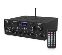 Pyle Amplificatore Stereo Bluetooth 300W a 2 Canali con MP3, USB, SD, AUX, RCA, MIC, Cuffie, FM, LED, Reverb Delay per Casse Home Theater e Studio Audio