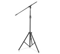 Pyle Asta Microfono, Altezza Regolabile da 130 cm a 200 cm con Braccio a Telescopio Estensibile, Supporto Microfono, Asta Microfono da Terra, Asta per Microfono con Base a Treppiede, Frizione T-Bar