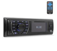 Pyle Autoradio Bluetooth 12V Singolo DIN per Yacht e Accessori Barca con Display LCD, Radio AM/FM, USB, SD, MP3 e RCA, Stereo Nautico con Telecomando e Cablaggio