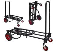 Pyle Carrello multiuso pieghevole regolabile, carrello resistente e multiuso con ruote, si estende da 60 cm a 102 cm, leggero e resistente per un facile trasporto