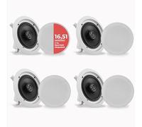 Pyle Cassa Bluetooth da 16,5 Centimetri, Altoparlanti 2 Vie, Speaker Sistema da Incasso a Parete e Soffitto con Griglie Intercambiabili, Casse Audio Potenza di 200 Watt