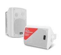 Pyle Cassa Bluetooth da Parete, Coppia Attiva e Passiva, Speaker Resistente all'Acqua, Suono Stereo, Altoparlante Bluetooth AUX IN