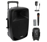 Pyle Cassa Bluetooth Portatile 1200 Watt, Subwoofer 30,48 centimetri, LED, Batteria Ricaricabile, Microfono UHF, Altoparlante Bluetooth MP3/USB/SD