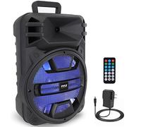 Pyle Cassa Bluetooth Portatile 30 Centimetri, 800 Watt, Karaoke con Luci LED DJ, USB/FM/BT/Aux, Telecomando, Ingressi Microfono e Batteria Ricaricabile